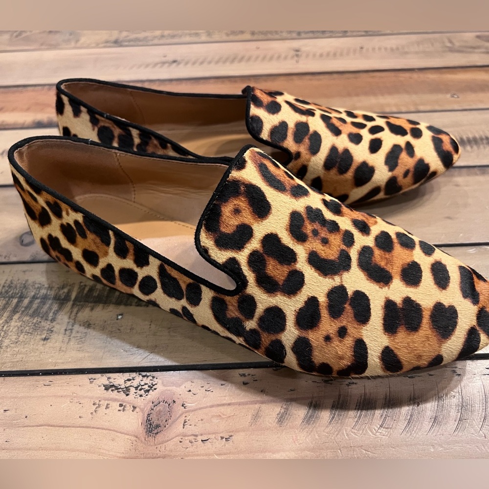 J Crew Calf Hair Loafers